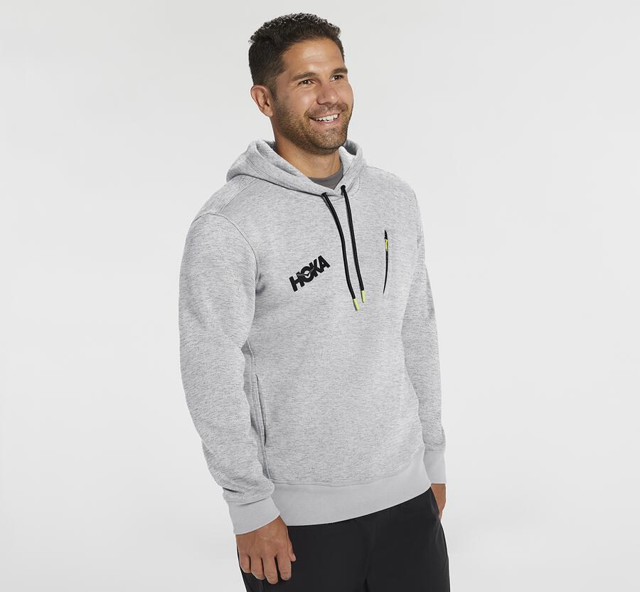 Sudadera Con Capucha Hoka One One Hombre Grises - Performance - PIAM32145